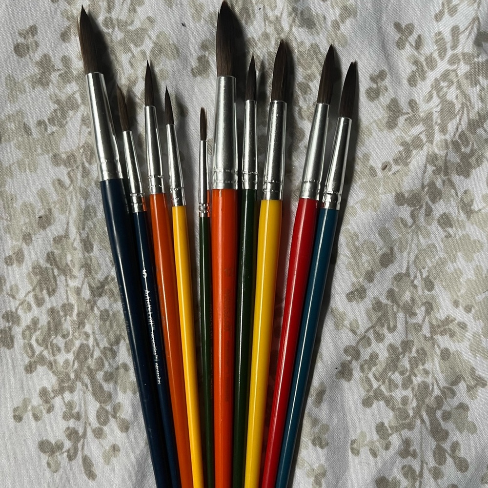 Colorful Artist Paintbrush Set